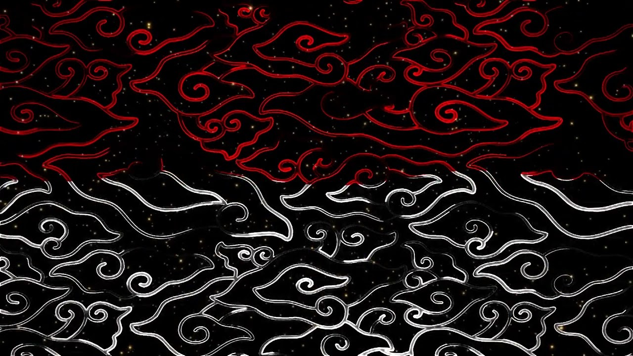 BACKGROUND BATIK MEGAMENDUNG INDONESIA FLAG LOOP