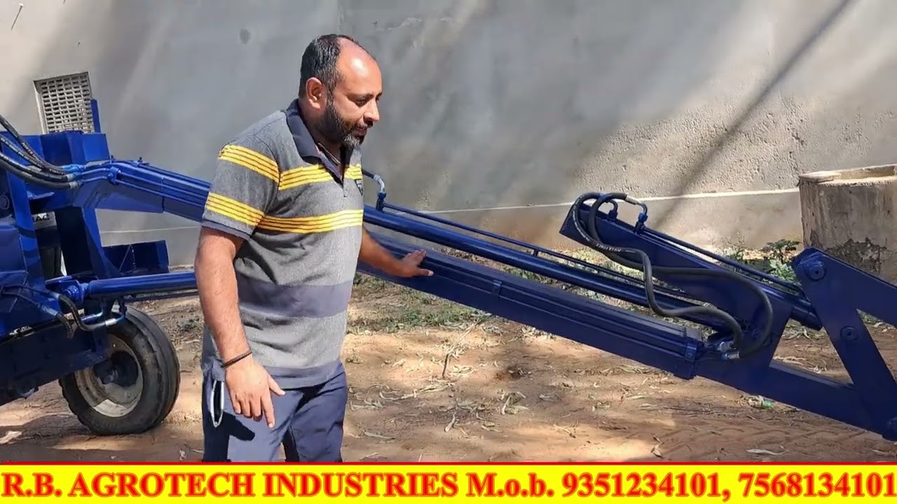 TRECTAR FARMTECH PAR MINI TUDI LODAR 3JECK PUMP LODAR OF FARMTECH ट्रेक्टर फार्मटेक पर मिनी लोडर
