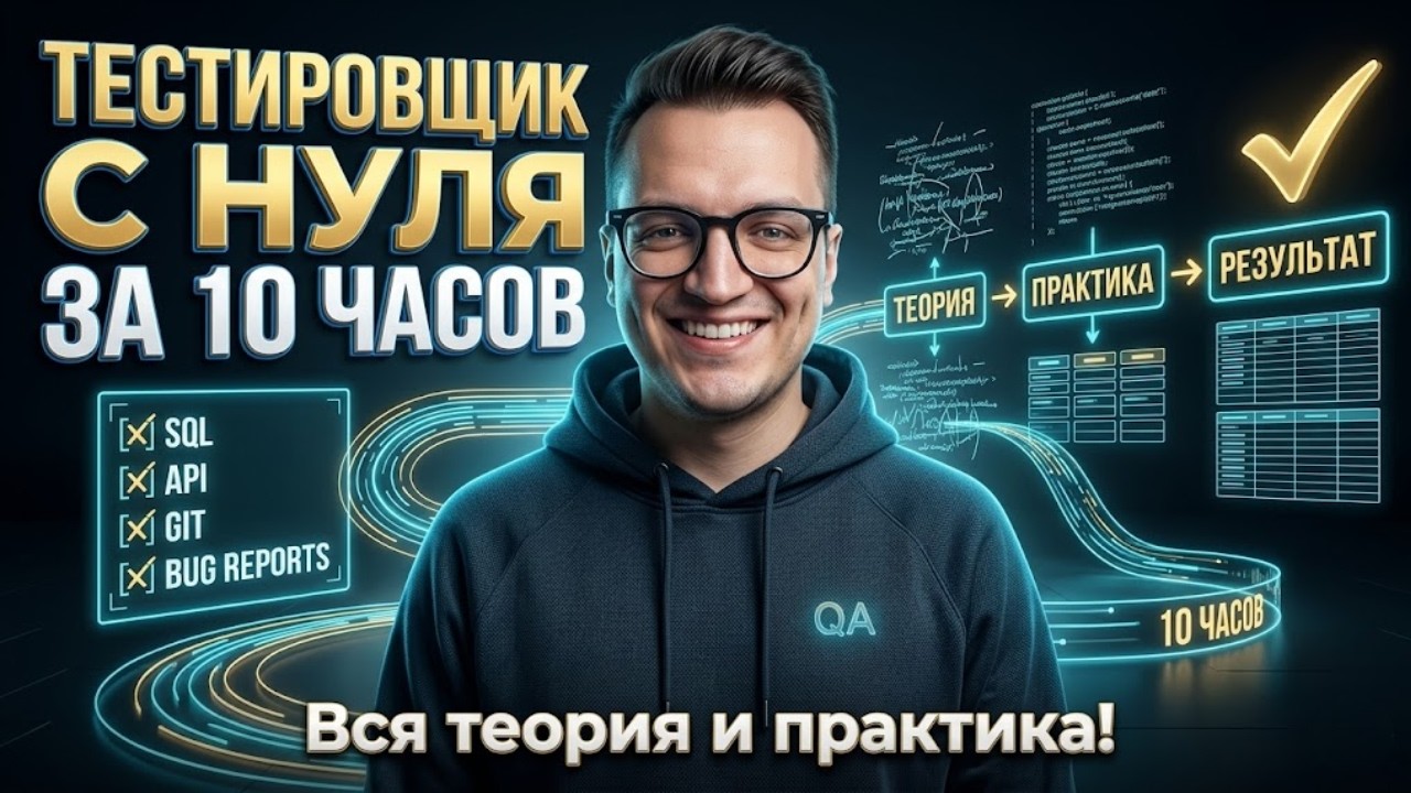 Тестировщик с нуля за 10 часов / Полный курс QA/ Теория и практика