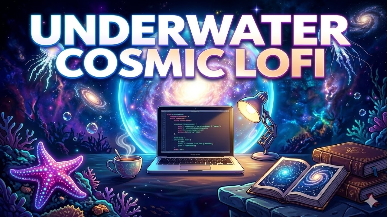 🌊 Underwater Cosmic Lofi 🌌 Deep Ocean Chill Beats for Study & Focus | 1 Hour