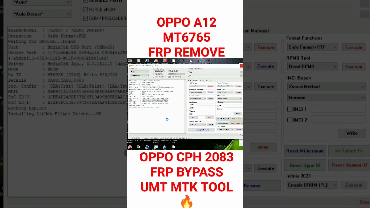 #OPPO A12 #FRP #BYPASS // #OPPO CPH2083 #GOOGLE #ACCOUNT REMOVE UMT MTK TOOL 🔥🔥🔥