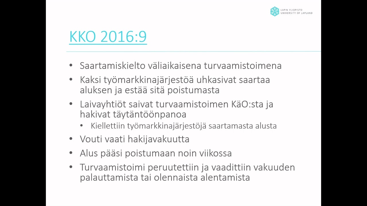 Vakuudet, pakkot&auml;yt&auml;nt&ouml;&ouml;npanon eteneminen ja t&auml;yt&auml;nt&ouml;&ouml;npanoon vaikuttaminen