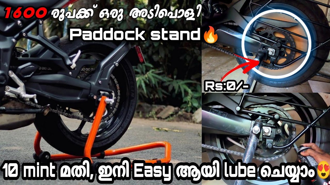 Dominar 400 chain cleaning & lubing Method|Best paddock stand under 2000 🥵🔥