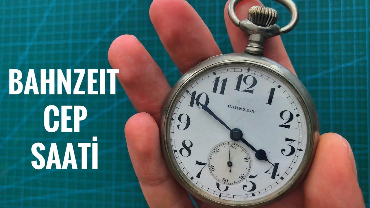 Alman Efsanesi 56mm Jumbo Boy BAHNZEIT Cep Saati !