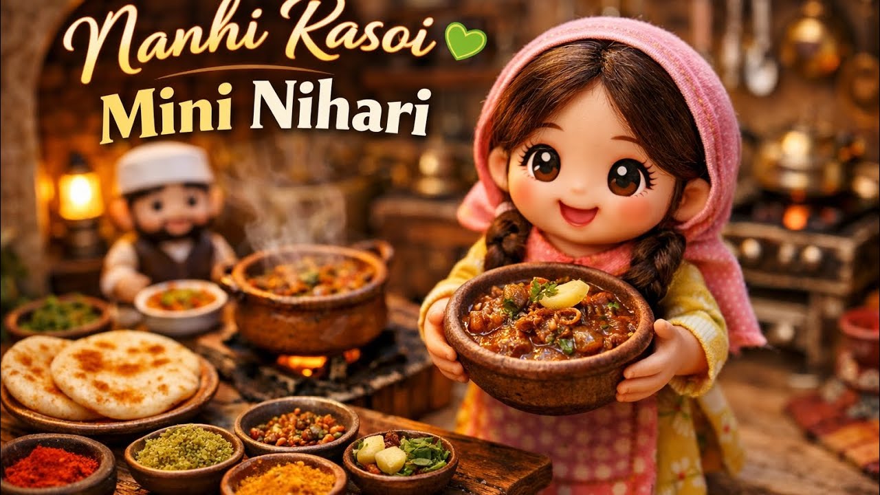 Mini Nihari | Tiny Pakistani Cooking 🥘 | Nanhi Rasoi#Nihari#NanhiRasoi#cooking 