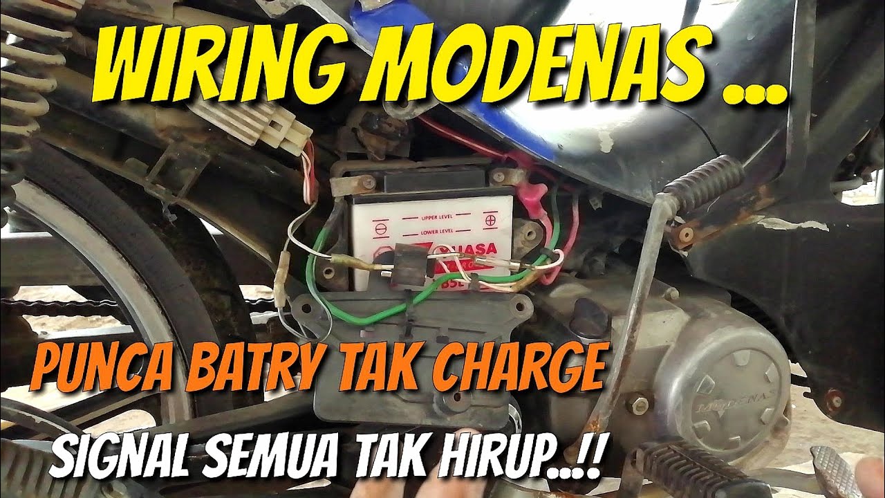 Belajar Wiring MODENAS | Punca Batry Tak Charger ‼️✔️