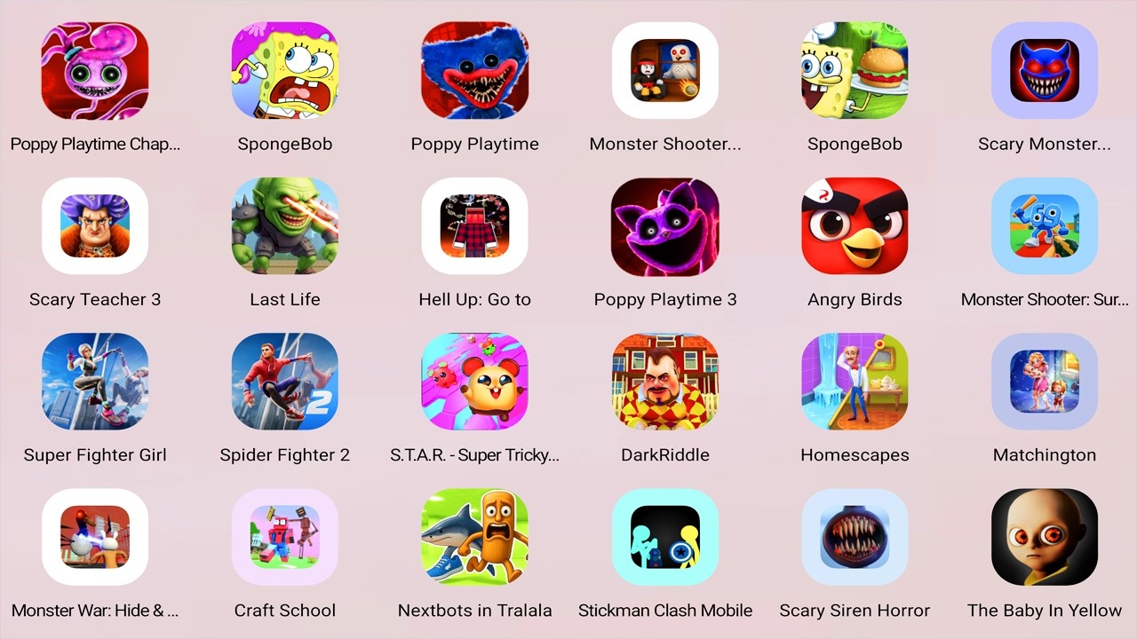 Roblox,Fork N Sausage,Draw Master,Granny,Save Daddy,Stickman Games,Scary Little Prankster,Idle Guy,.