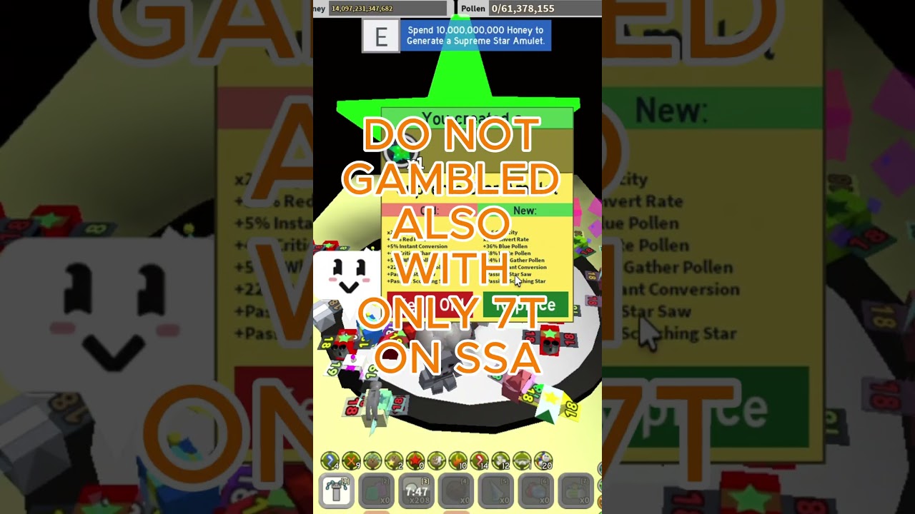 WHY IS MY LUCK THIS BAD ON BEESWARM BRUH  