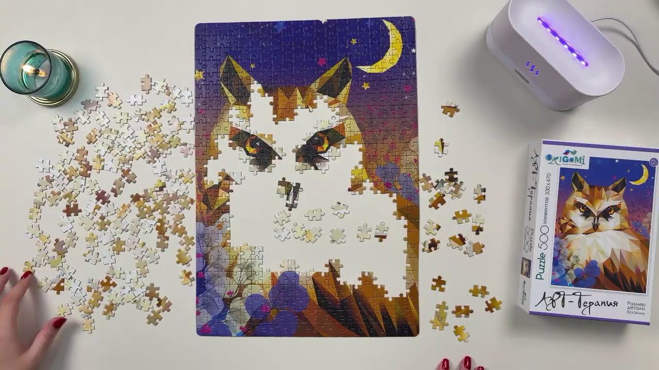 Часть 2 Собираем пазл на 500 деталей 🦉 | Живой стрим с процессом сборки