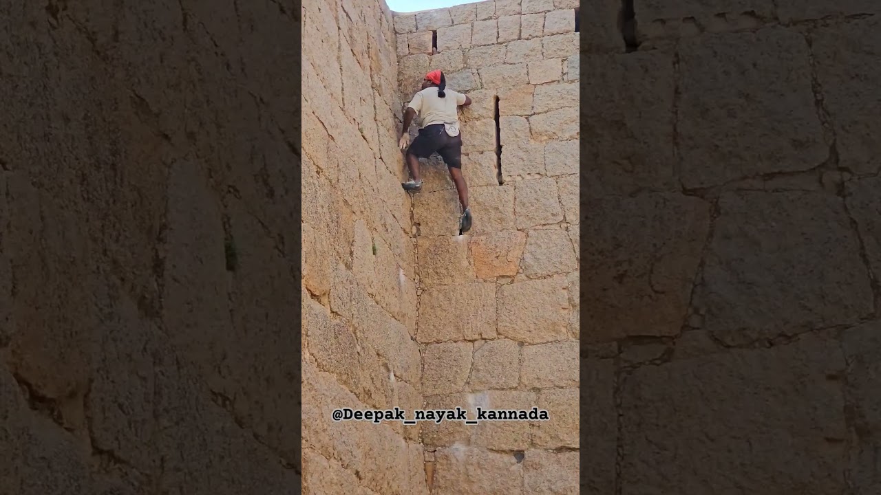 kothiraj the real spider man | Kothiraj hill climbing | chitradurga fort |