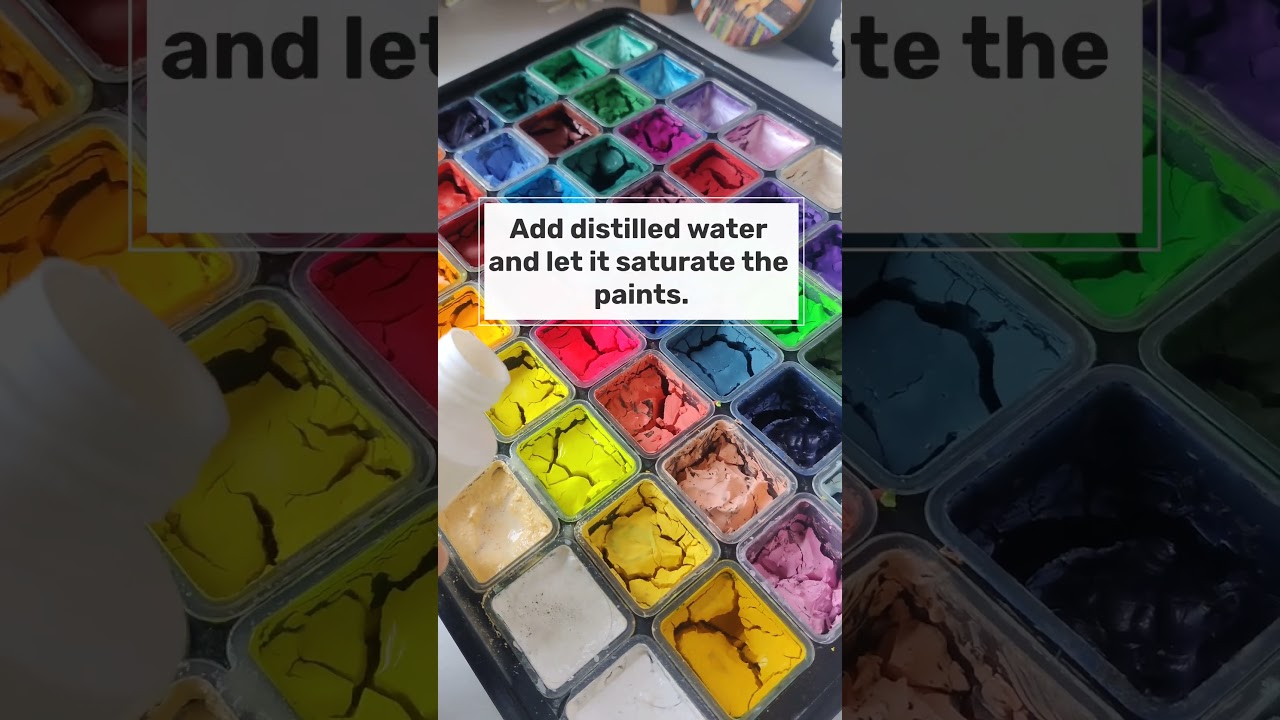 Fix Mold in Himi Gouache! | Reactivating Dry Paints Trick #arttips
