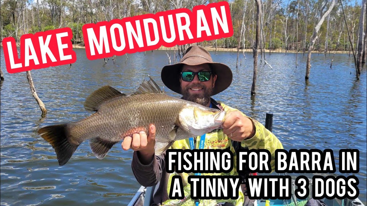 Fishing Lake Monduran for a Barramundi! | Tinny & 3 dogs | Caravan Park boat ramp| Queensland