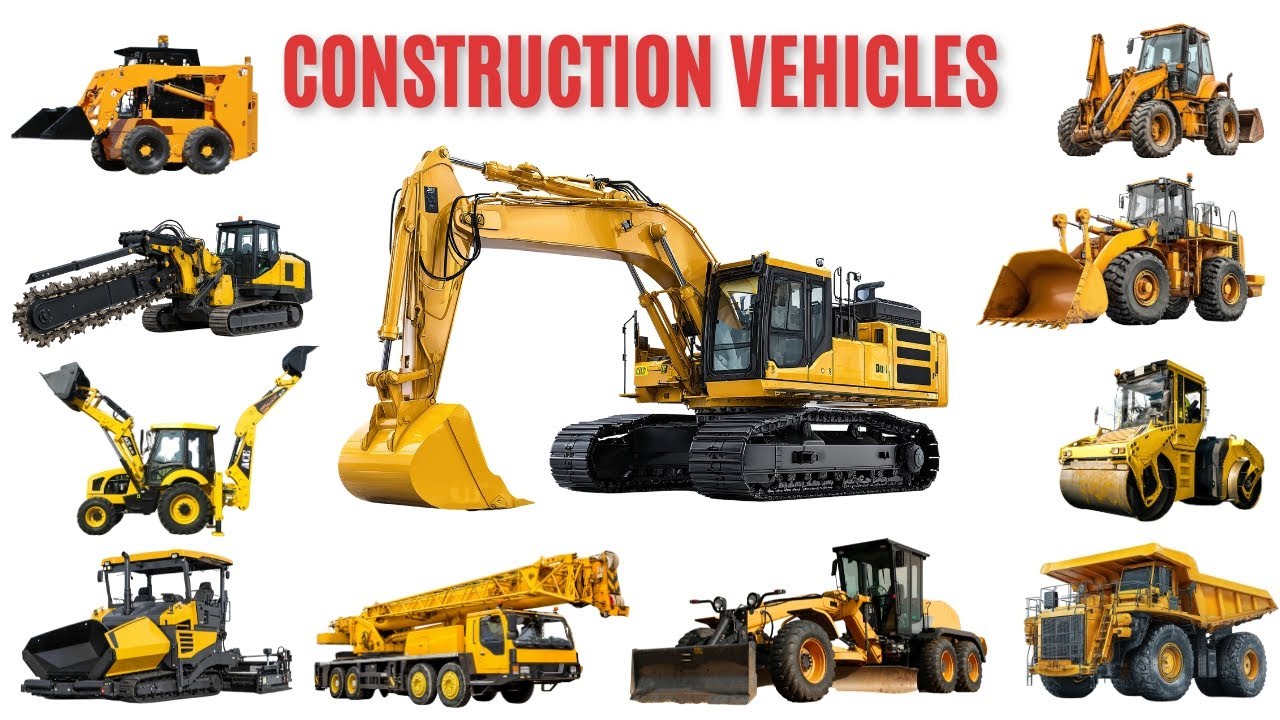 Construction Vehicles for Kids | Learn Vehicle Names & Fun Facts | Kids Learning Video