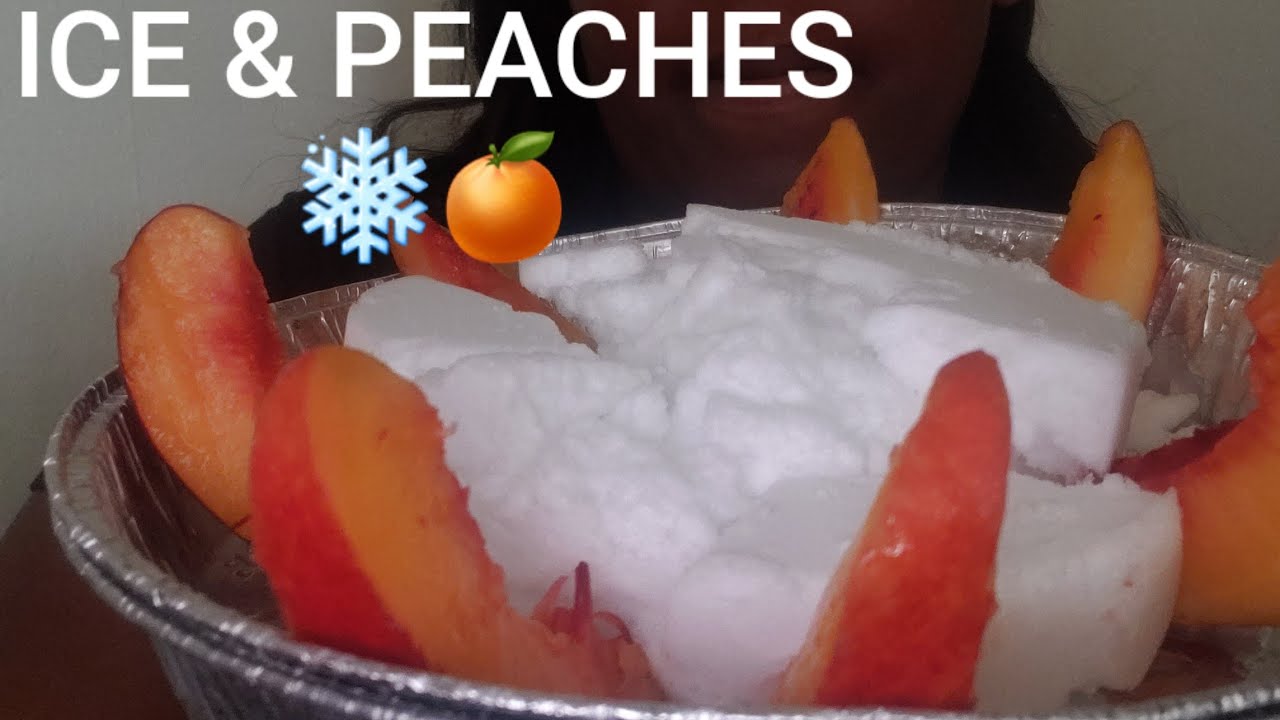 ASMR FRESH SHAVED ICE WITH PEACHES❄ (FAIL)