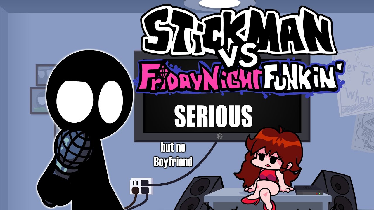 Serious without Boyfriend's voice - Stickman vs FnF
