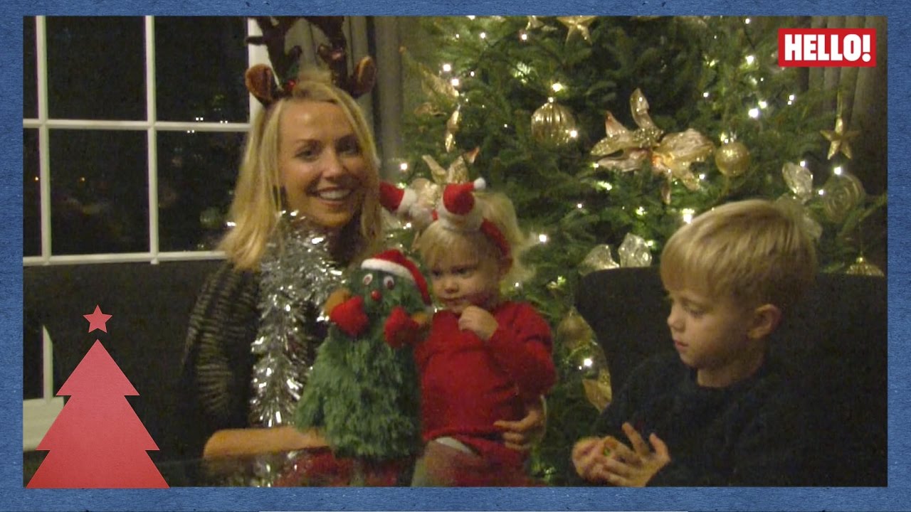 Presenter Laura Hamilton and her children share their excitement for Father Christmas
