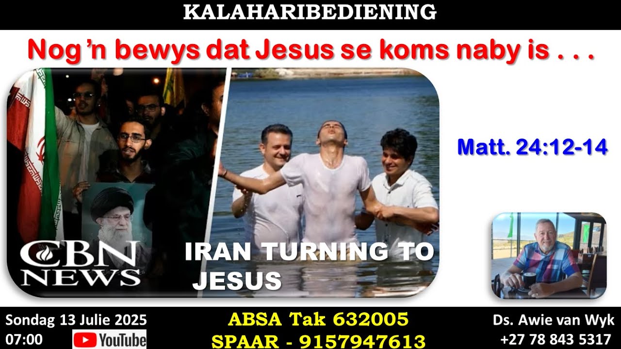 Nog 'n bewys dat Sy koms naby is - Ds Awie van Wyk