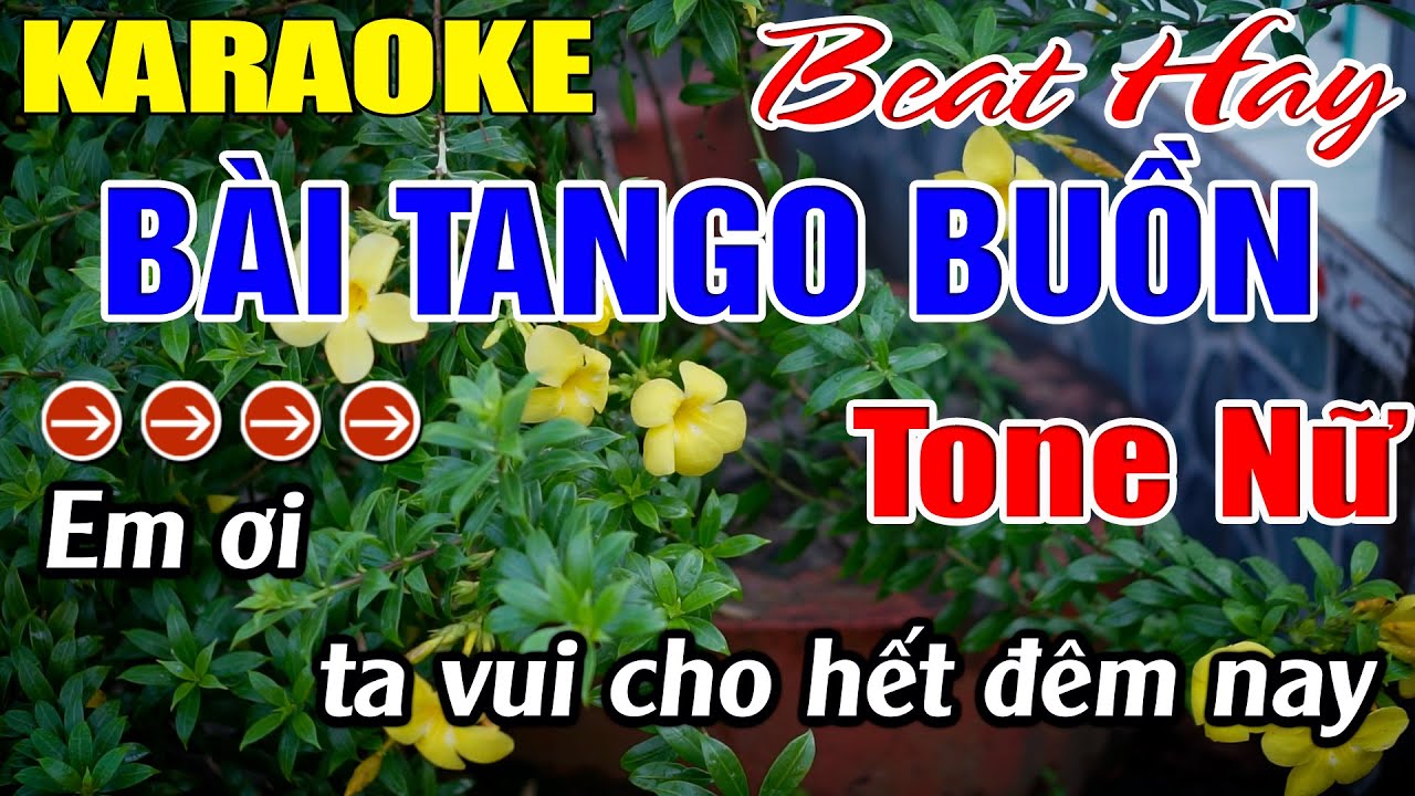 Bài Tango Buồn Karaoke Tone Nữ Karaoke Duy Organ