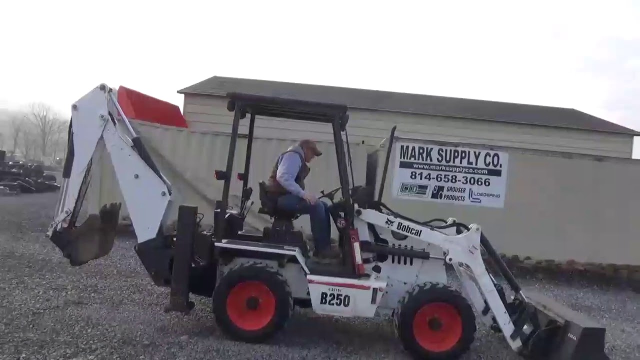 2005 Bobcat B250 Compact Tractor Loader Backhoe Kubota Turbo Diesel Skid Steer Quick Attach For Sale