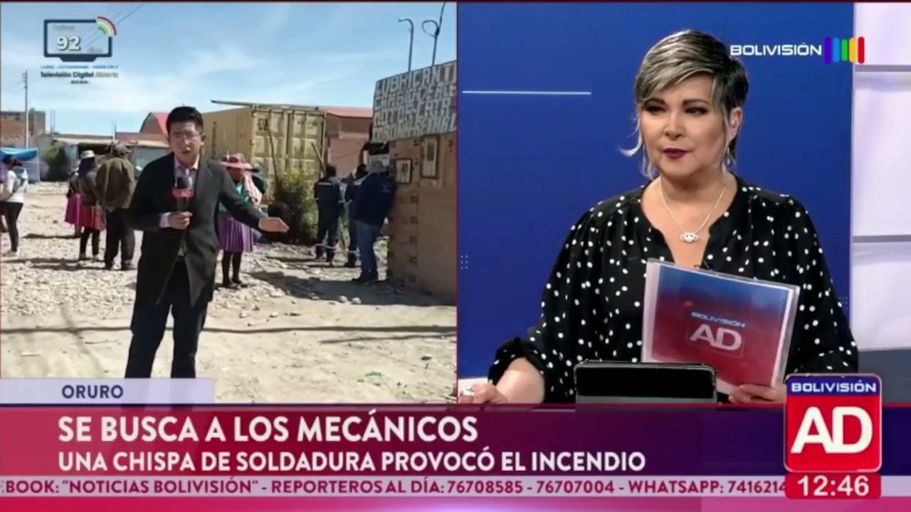 En Oruro una chispa de soldadura provocó el incendio