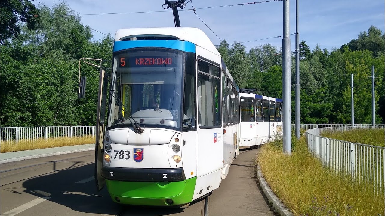 Tramwaje Szczecin Linia nr 5 wyjazd z zajezdni war.2 (część 1)