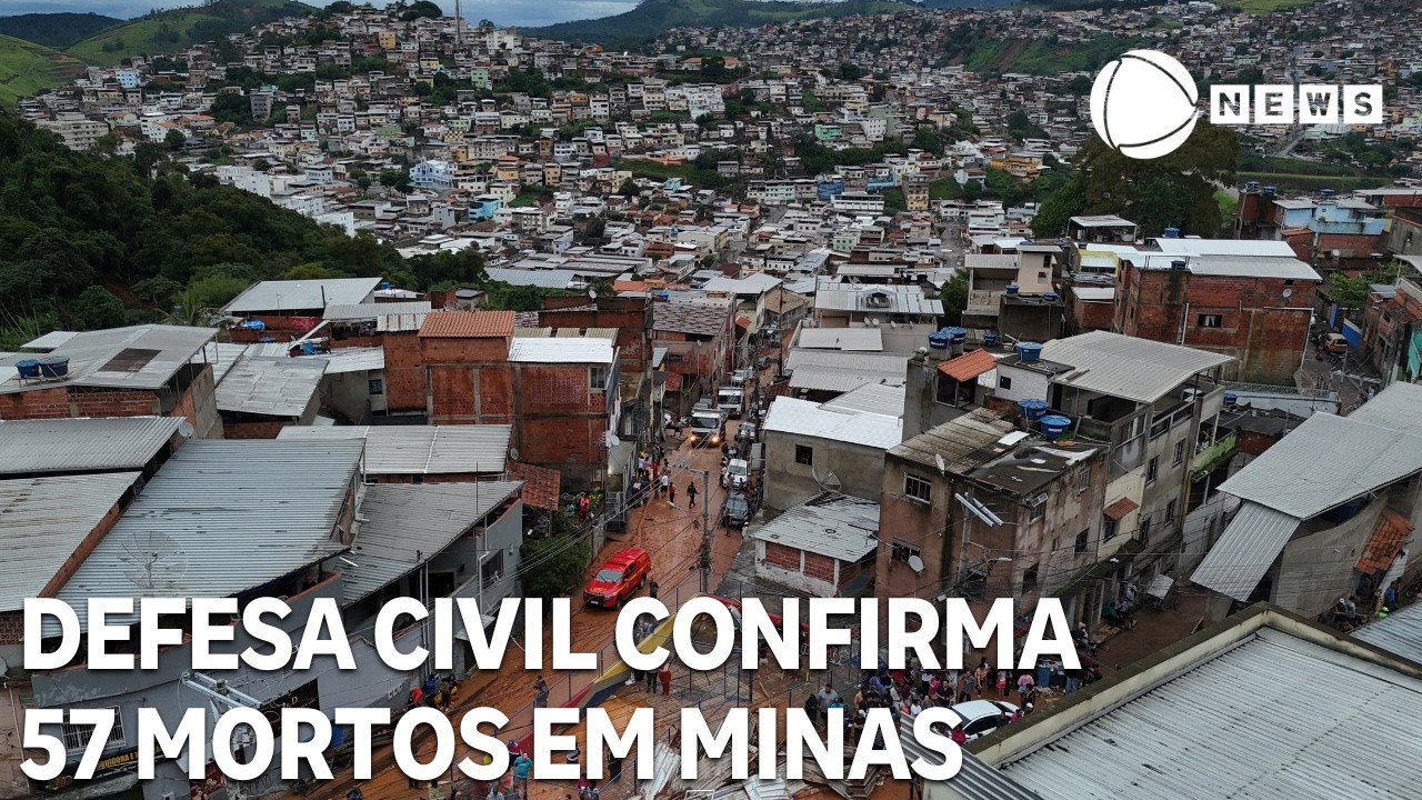 Defesa Civil confirma 57 mortos após fortes chuvas na Zona da Mata Mineira