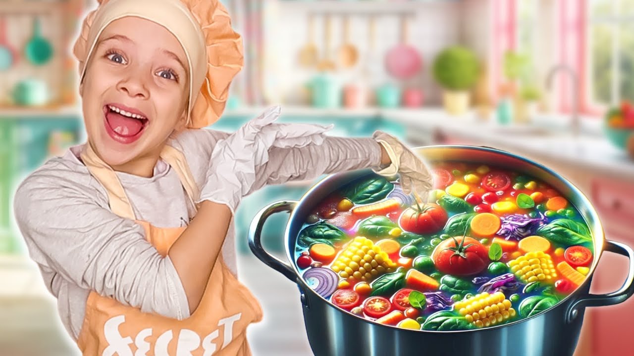 Paulina (6 Jahre) kocht Suppe 🍲 Kochen für Kinder