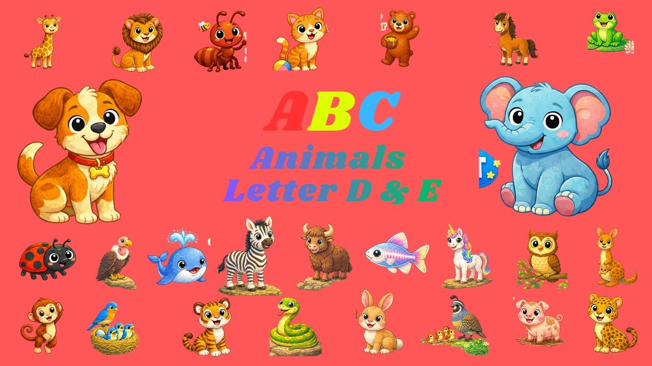 ABC Zoo Animals – Part 11 – Letter D & E | Nursery Rhyme for Kids | Kid TV 365