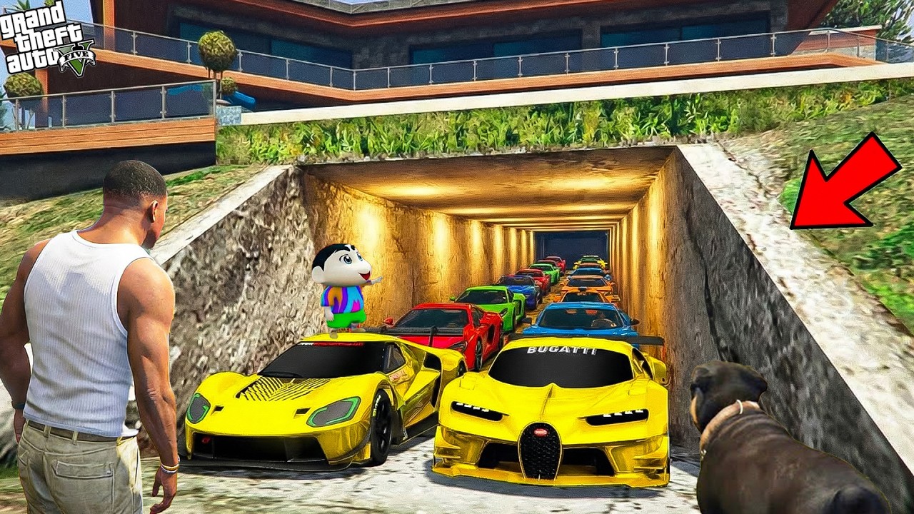 Franklin & Shinchan Find Michael’s Secret Underground Base 🕵️‍♂️😱 | GTA 5