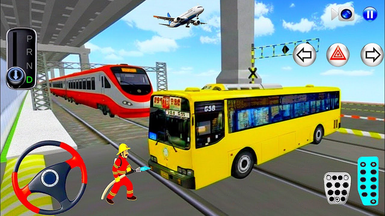 New Express Bus Vs Powerful Bullet Train - 3D Driving Class 2026 - 3D Driving Class Game - Car Game