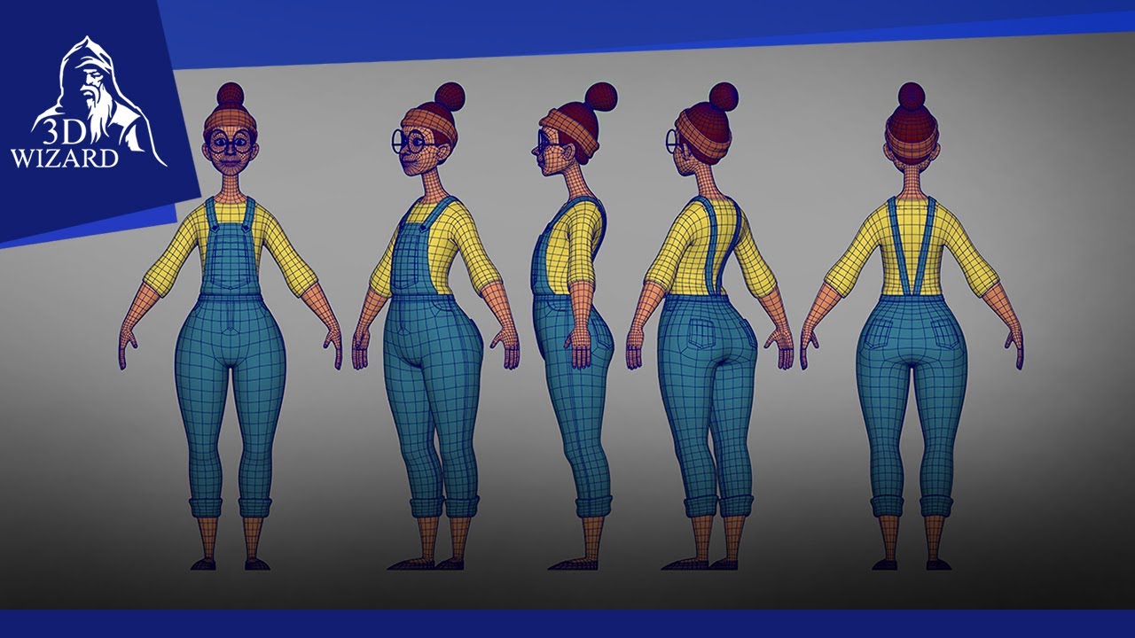 Girl modelling in Maya
