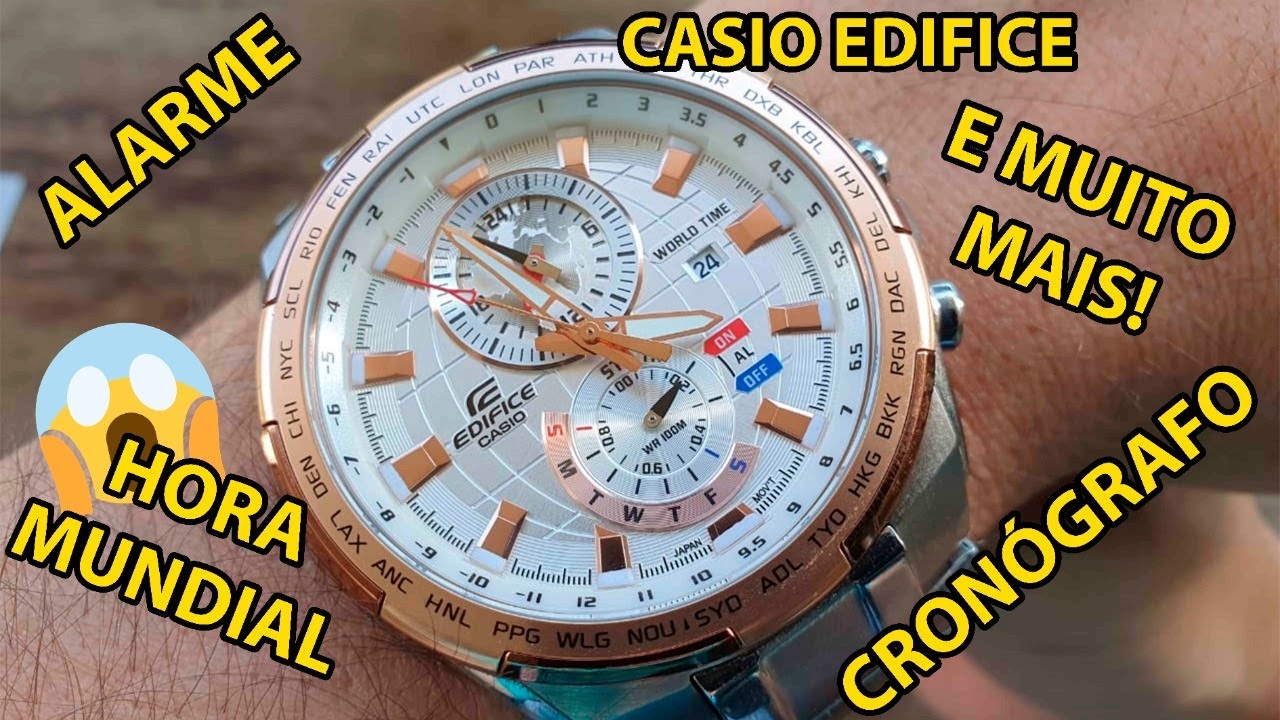 Inúmeras funções em um super Relógio Casio edifice  EFR-550D-7AVUDF na ALTARELOJAORIA Review