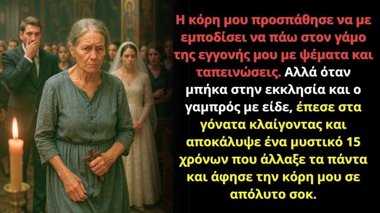 Η κόρη μου με εμπόδισε να πάω στον γάμο της εγγονής μου… ώσπου ο γαμπρός αποκάλυψε μυστικό 15 ετών
