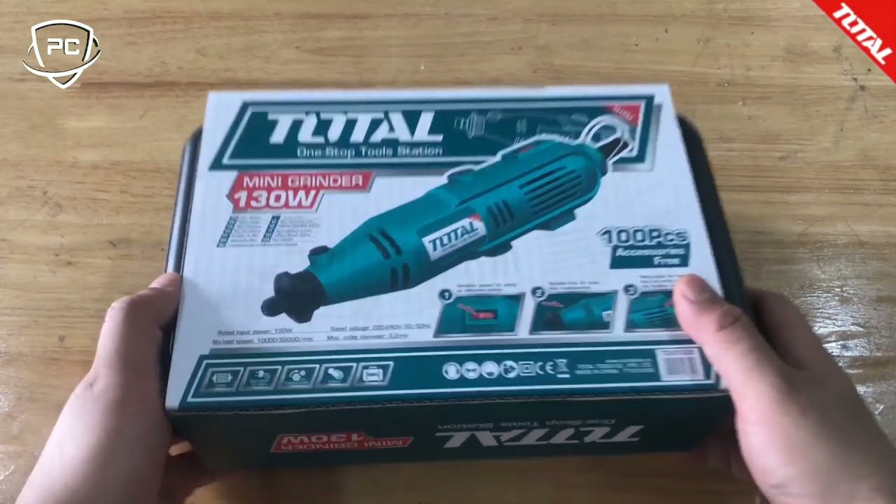 Total Mini Grinder (130)W with Accessories (100)Pcs