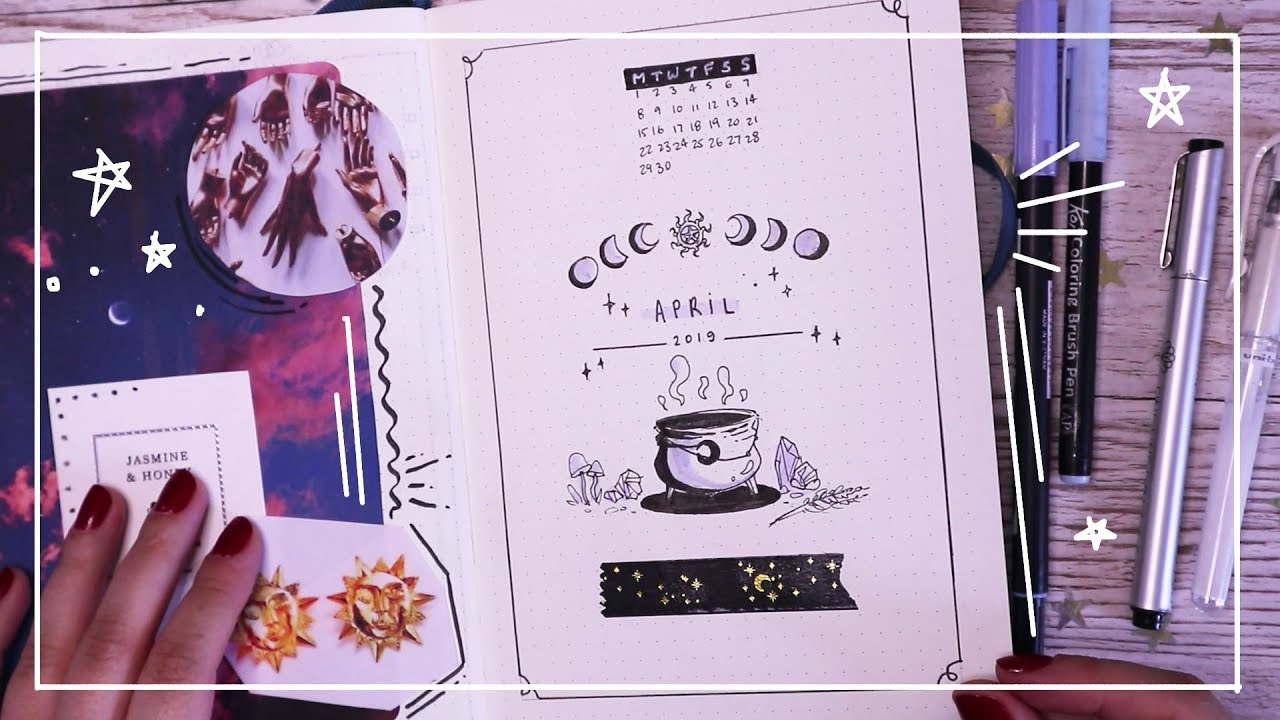 April 2019 Bullet Journal Plan With Me | witchcraft theme