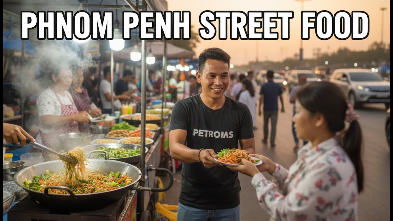 Phnom Penh the Heart of Cambodia City View Tour, Street Food Night View The Hidden Scene #935