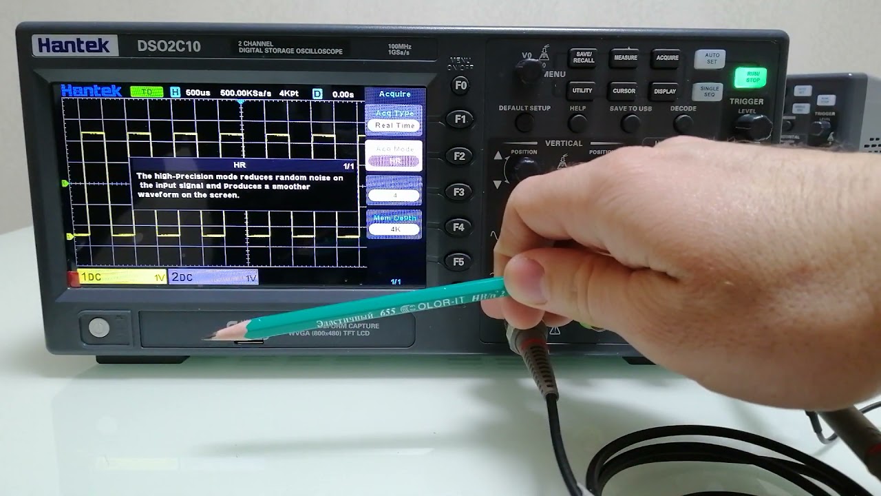 DSO2C10 осциллограф Hantek обзор функциональности