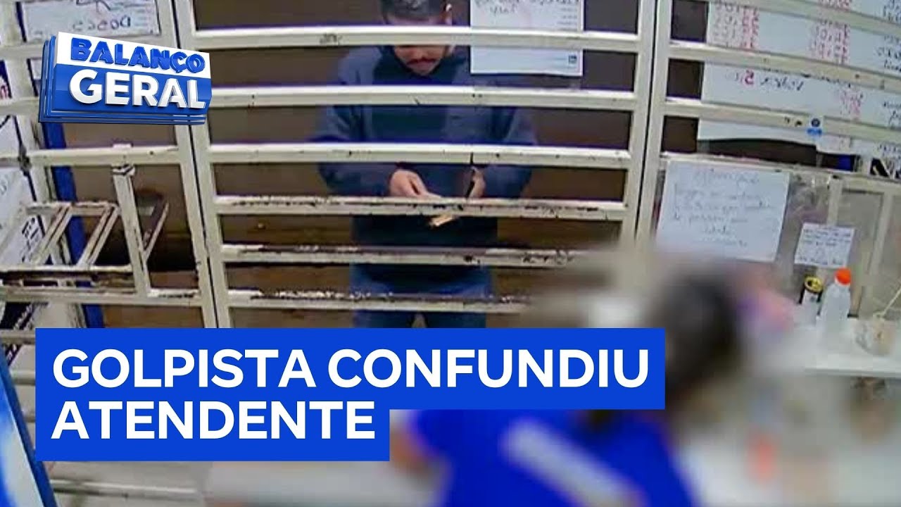 C&acirc;meras flagram homem aplicando 'golpe do troco' em distribuidora de bebidas em Guarulhos (SP)