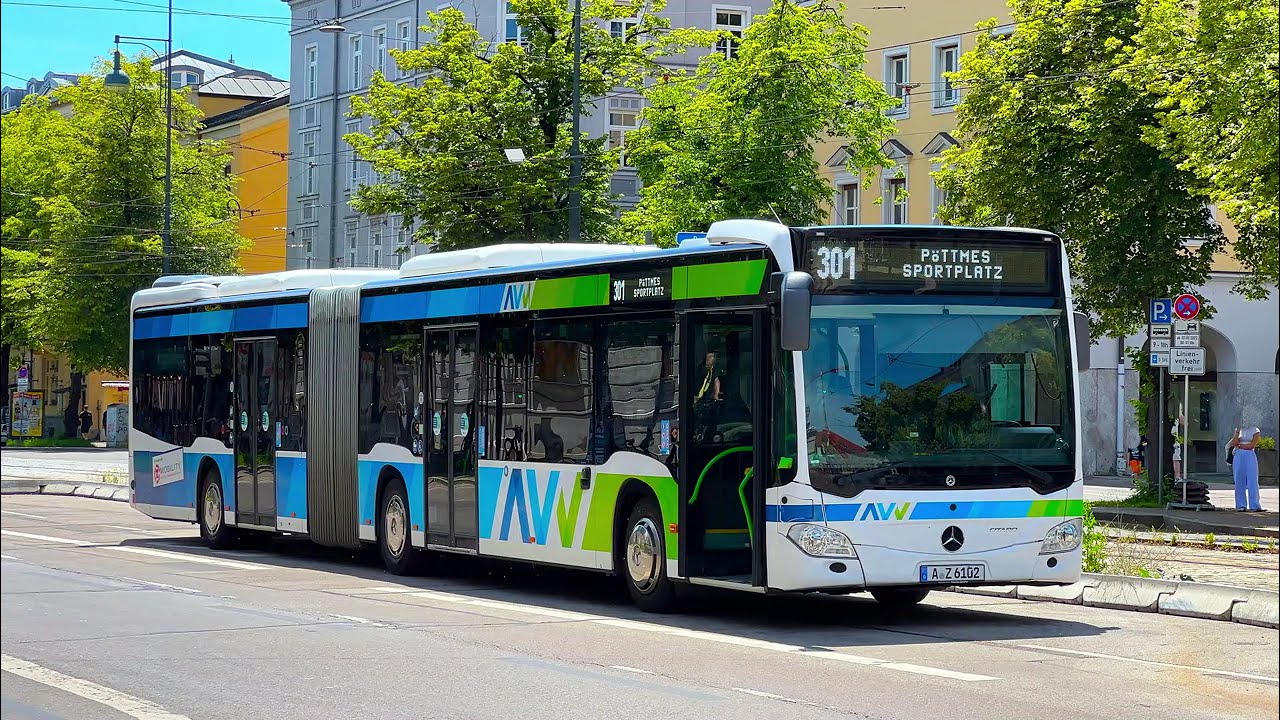 #204 Mercedes-Benz C2G Hybrid~ Full-Kickdown Voith Sound |A-Z 6100 Busse in Augsburg •AVV Linie 303