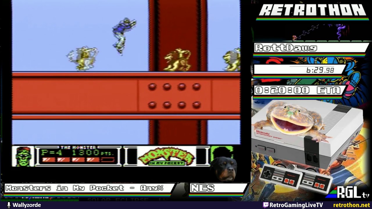 RGLtv Retrothon 2019.  Monster in My Pocket (Any%).  RottDawg