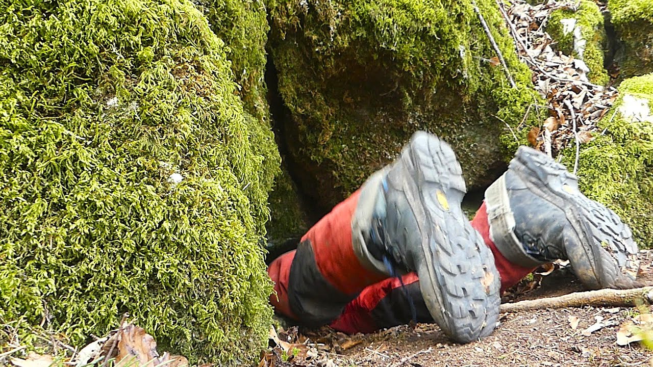 Versteckte Höhleneingänge im Wald