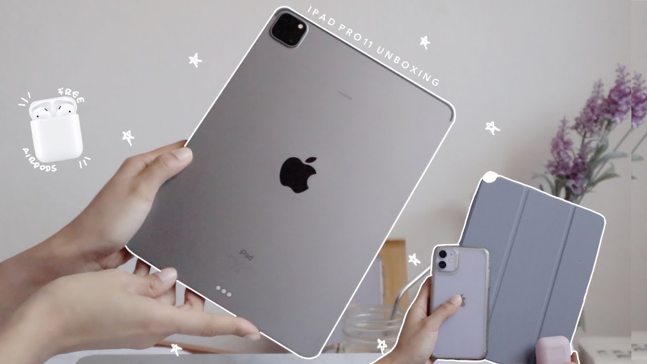 ✨ ipad pro 11” unboxing 2020 + apple pencil and free airpods!
