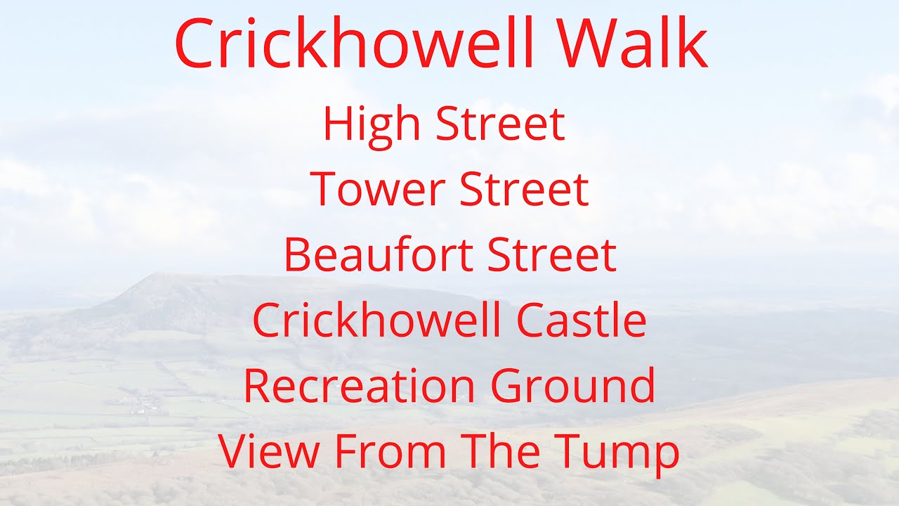 Crickhowell Town Walk - High Street  - Tower Street - Beaufort Street - Alisby's Castle and More