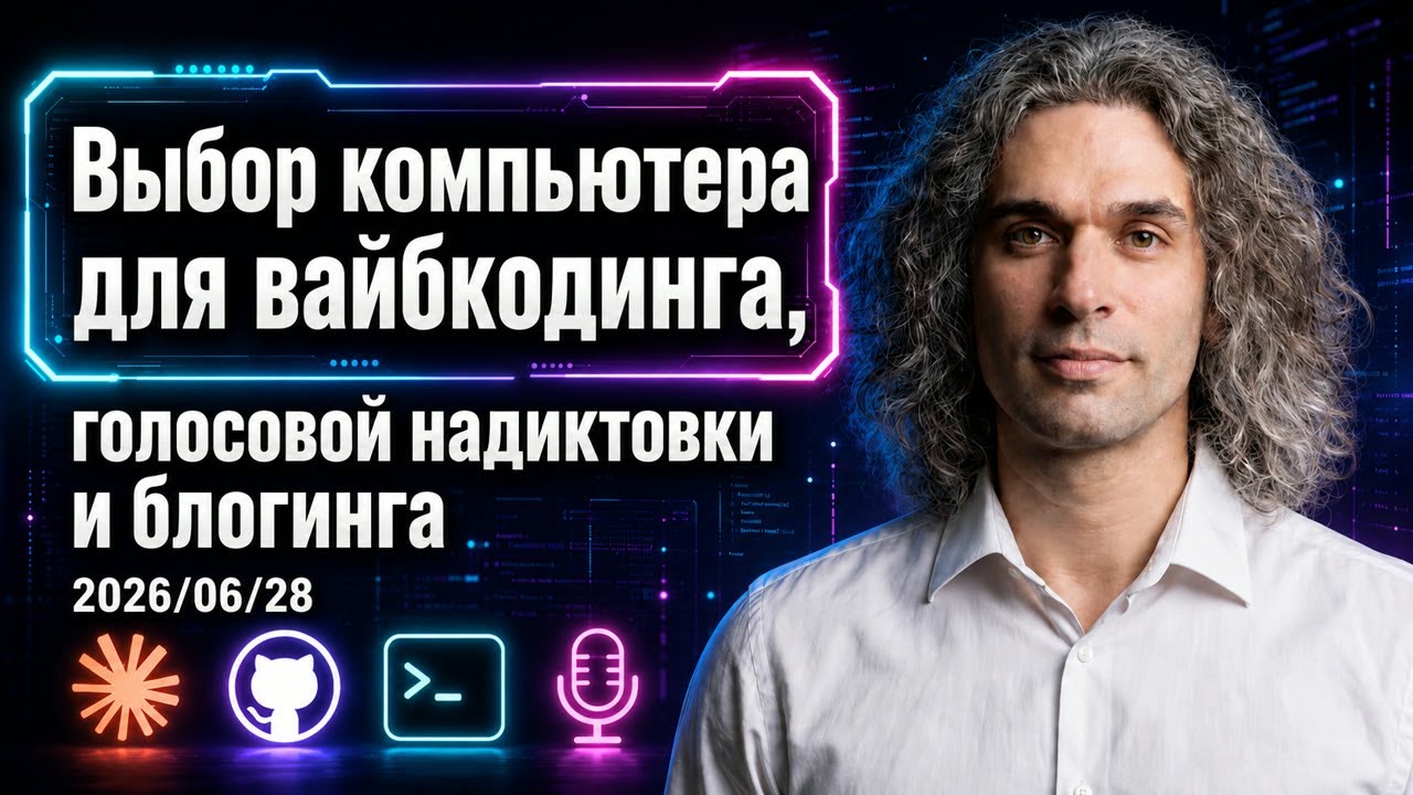 Выбор компьютера для вайбкодинга, голосовой надиктовки и блогинга 2026/06/28