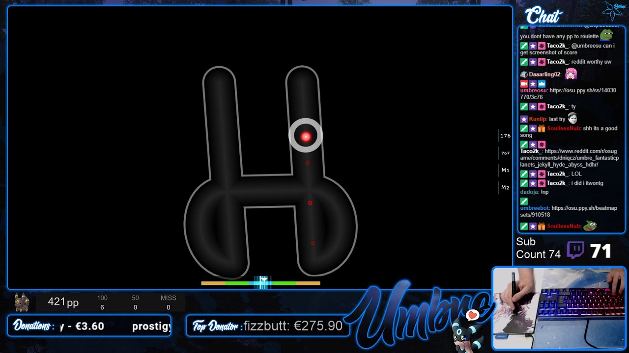 [Live] Umbre | FantasticPlanets - Jekyll & Hyde [Abyss] 1st +HDHR FC 99.54% {#1 521pp FC} - osu!