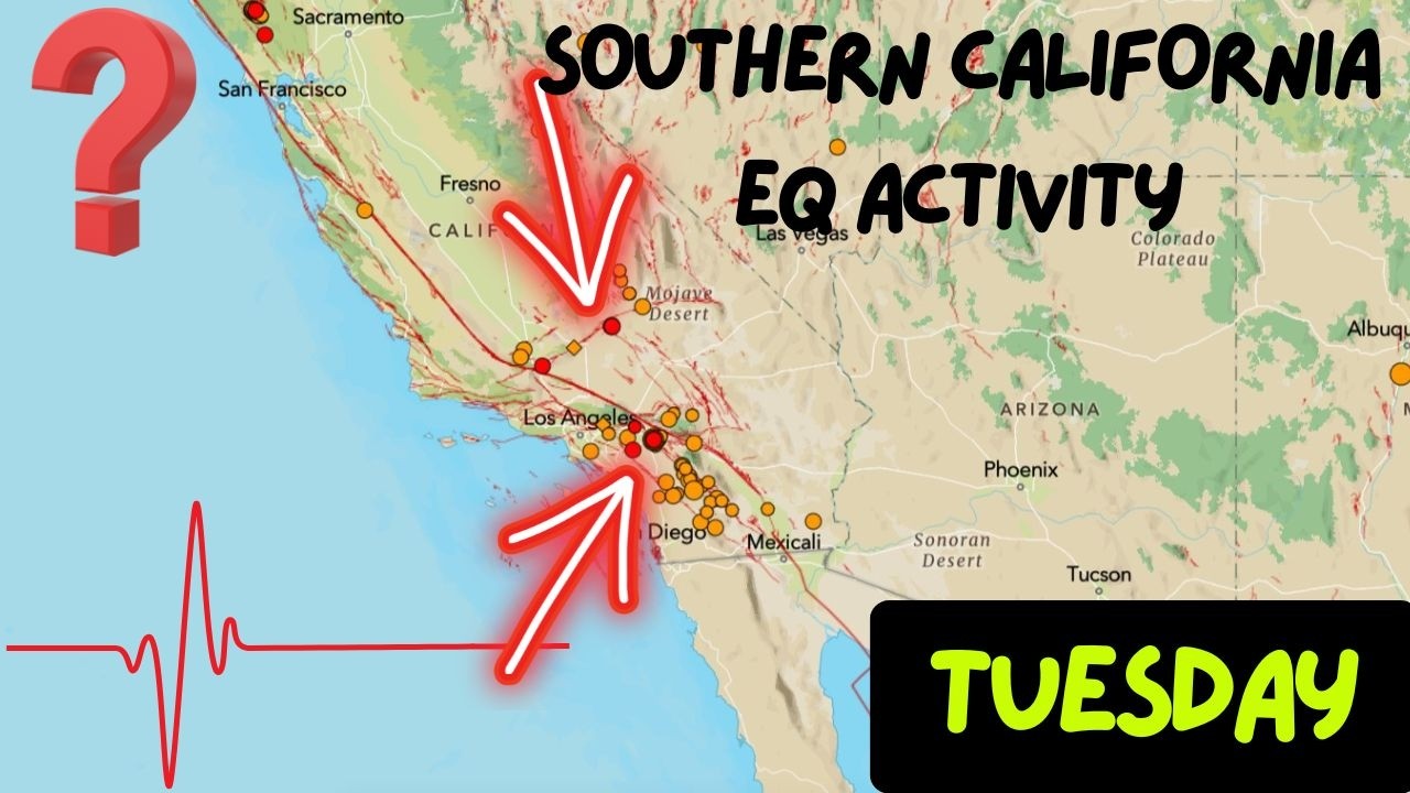 Earthquake activity picking up in Southern California today. New Eqs around Philippine Trench.