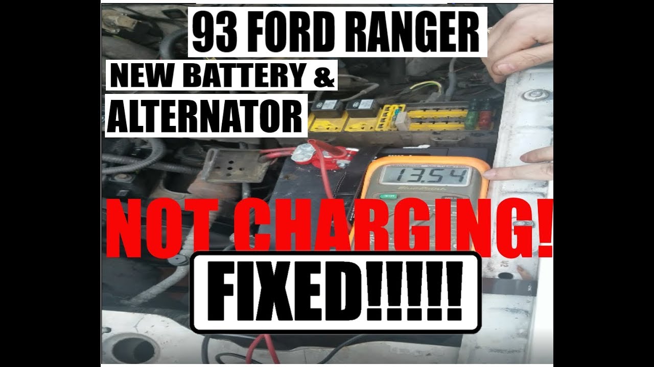 93 FORD RANGER 2.3L NEW BATTERY AND ALTERNATOR, STILL NOT CHARGING..FIXED!! HELP VIDEO