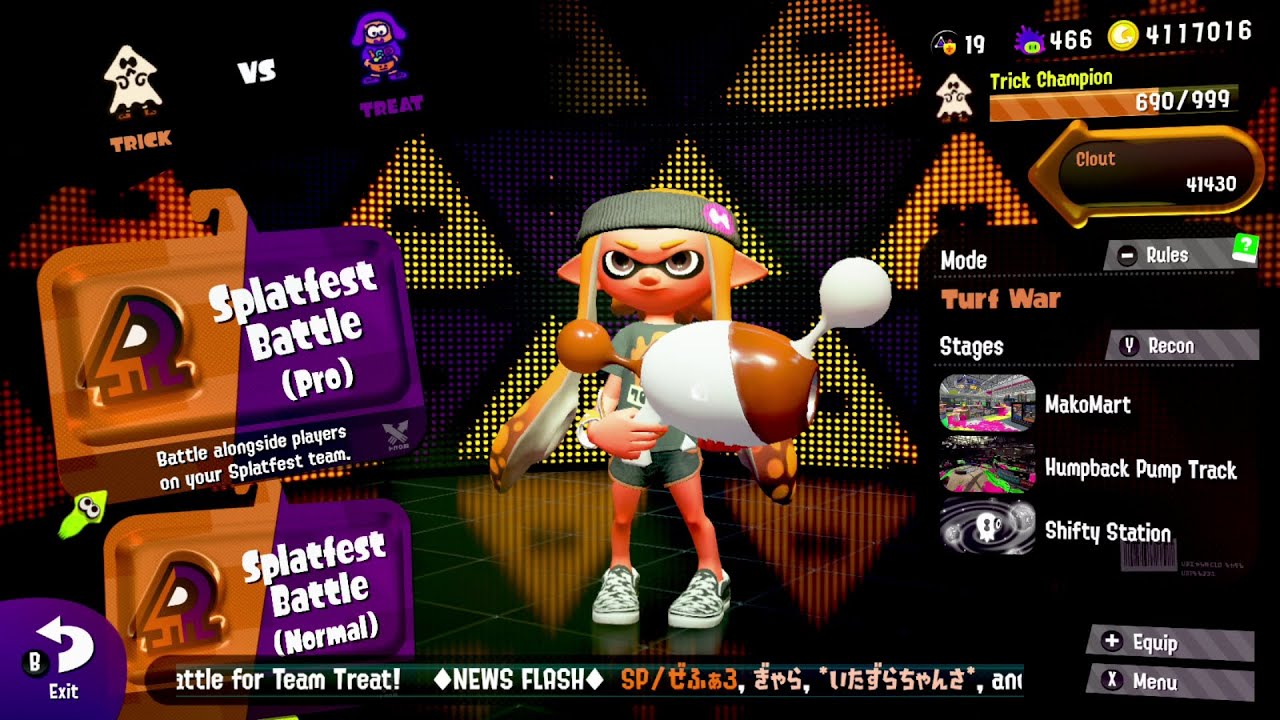 [Splatoon 2] Splatfest, Trick vs. Treat (2020), (viewers can join)