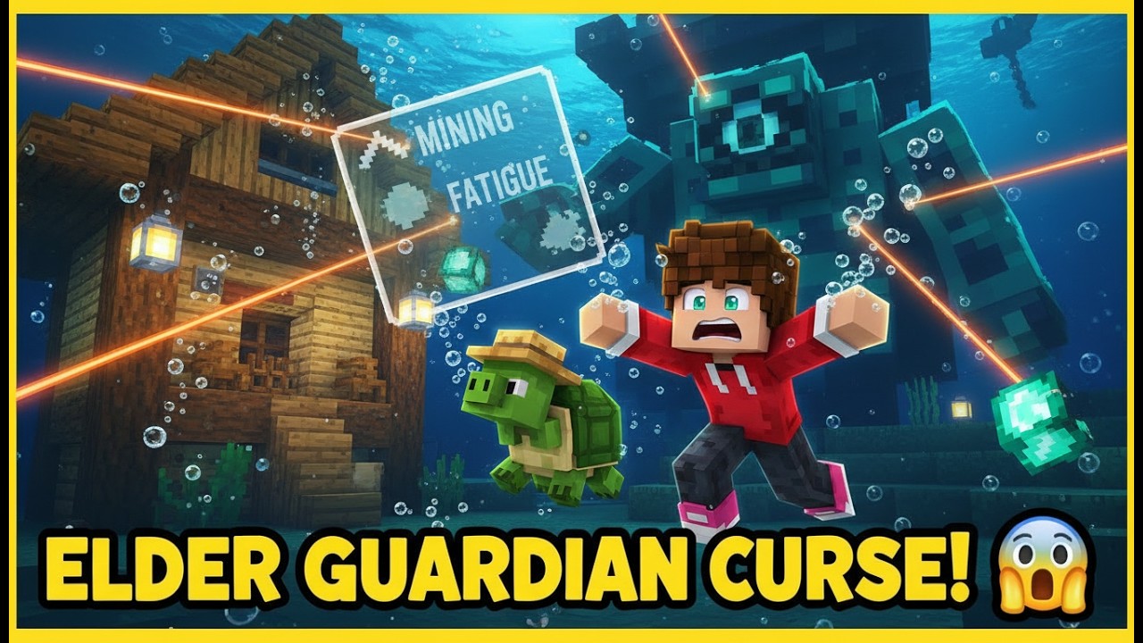 Ocean Monument ELDER GUARDIAN Boss Raid Gone WRONG! 😱 Minecraft Animation: Flooded House!