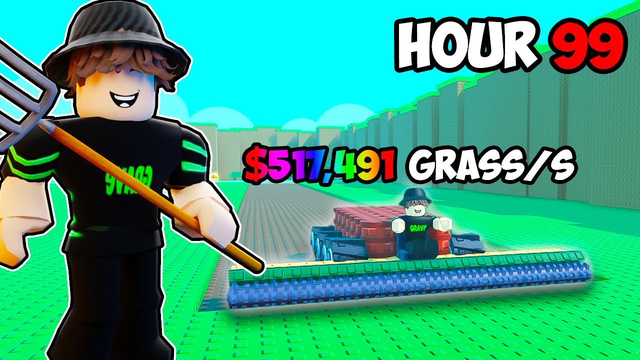 Cutting Grass In The Most Satisfying Roblox Game..(Roblox Build a Tractor)